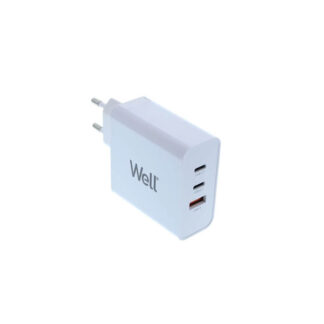 Universal USB 3.0/2xUSB-C FastTravel Wall Charger 65W Λευκό Well PSUP-USB-WPQ6501WE-WL