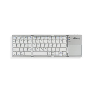 MediaRange Foldable and Rechargeable Bluetooth keyboard 64 keys with touchpad Silver (MROS133-GR)