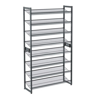 Μεταλλικό Ρυθμιζόμενο Stand Αποθήκευσης 40 Ζευγαριών Παπουτσιών Χρώματος Γκρι 92.5 x 30.7 x 163.5 cm Songmics (LMR08GB) (SNGLMR08GB)