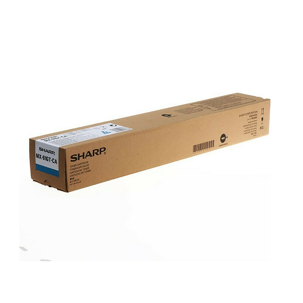 Sharp toner cartridge high capacity cyan for use in Sharp MX-2630 N/ -2651/ -3061 and -3571 (MX61GTCA) (SHAMX61GTCA)