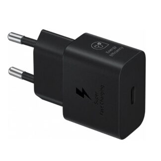 Samsung Φορτιστής με Θύρα USB-C και Καλώδιο USB-C 25W Μαύρος (EP-T2510XBEGEU) (SAMEP-T2510XBEGEU)