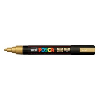 Uni-Ball Μαρκαδοροι Posca Pc-5M Medium Gold (PC5MMGLD) (UNIPC5MMGLD)