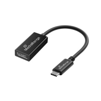 MediaRange USB Type-C® to DisplayPort Audio and Video Converter, 20cm, Black (MRCS235)