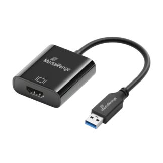 MediaRange USB-A to HDMI Audio and Video Converter, 20cm, Black (MRCS232)