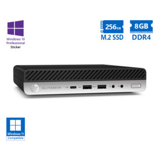HP EliteDesk 800G5 DM i5-9500/8GB DDR4/256GB M.2 SSD/No ODD/10P Grade A Refurbished PC