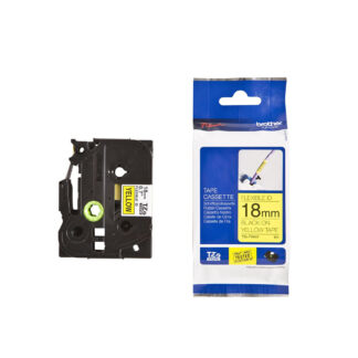 Brother P-Touch Flexible Laminated Black on Yellow 8m x 18mm (TZEFX641) (BROTZEFX641)