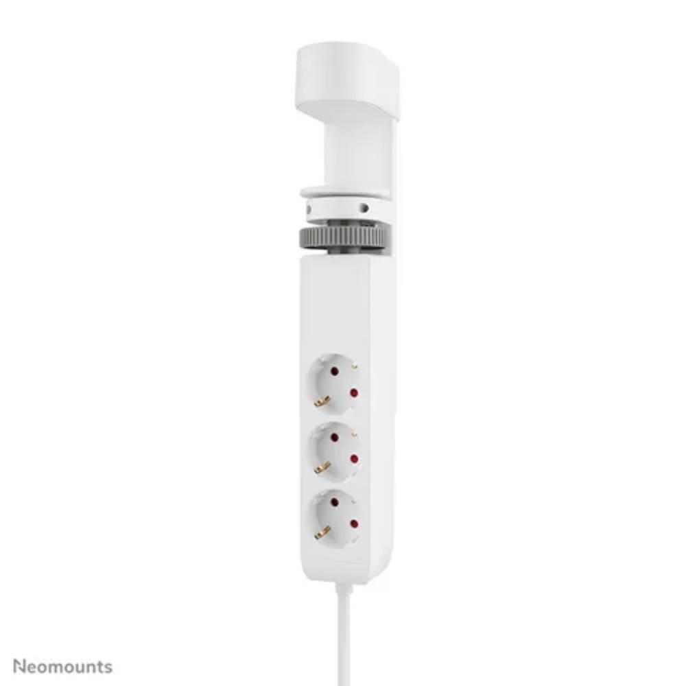 Neomounts VOLT Desk Clamp socket with Quick-charge USB Ports, 3x type-F 230V, 1x USB-A 18W, 2x USB-C 20W (DS22-840BL6) (NEODS22-840BL6)