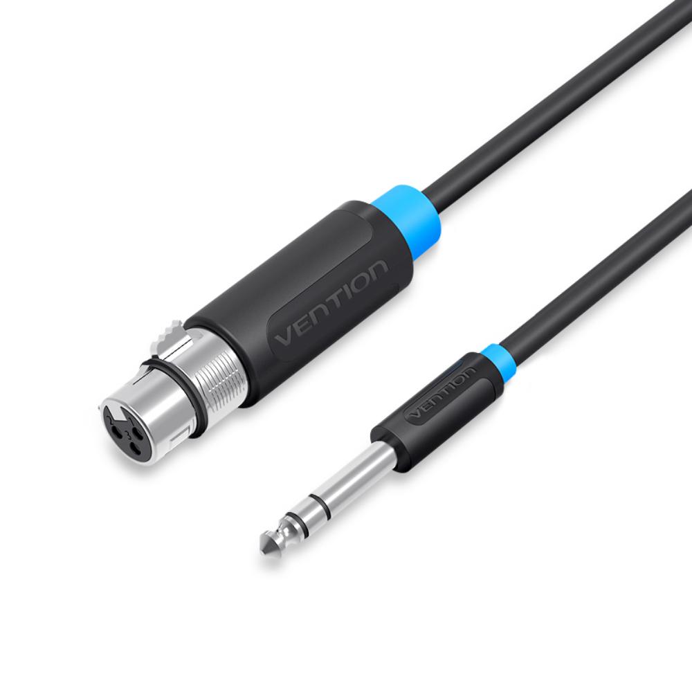 VENTION 6.5mm Male to XLR Female Audio Cable 2M Black (BBEBH) (VENBBEBH)
