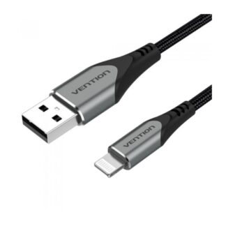 VENTION Nylon Braided USB 2.0 A to Lightning 2.4A Cable 2M Purple Aluminum Alloy Type MFi-Certified (LABVH) (VENLABVH)