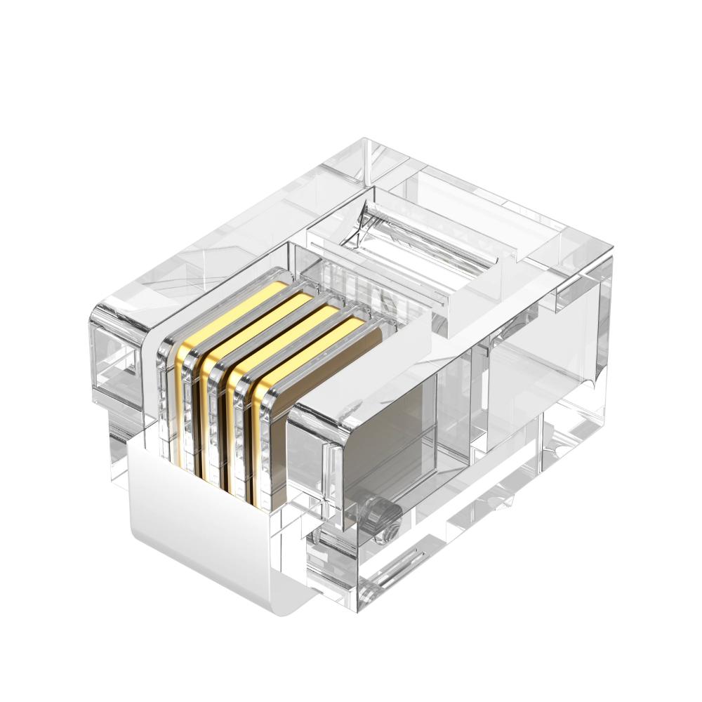 VENTION 6P4C RJ11 Telephone Modular Plug 100-Pack (IDKR0-100) (VENIDKR0-100)