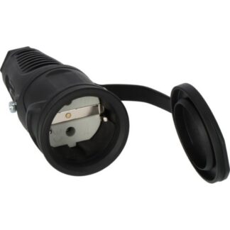 Brennenstuhl Θηλυκό Βύσμα Schuko με Γείωση και Προστατευτικό Καπάκι 230V/16A IP54 Black (1082050020) (BNN1082050020)