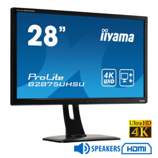 Used (A-) Display ProLite B2875UHSU/IIyama/28``UHD 4K/3840x2160/Wide/Black/w/Speakers/Grade A-/D-SUB
