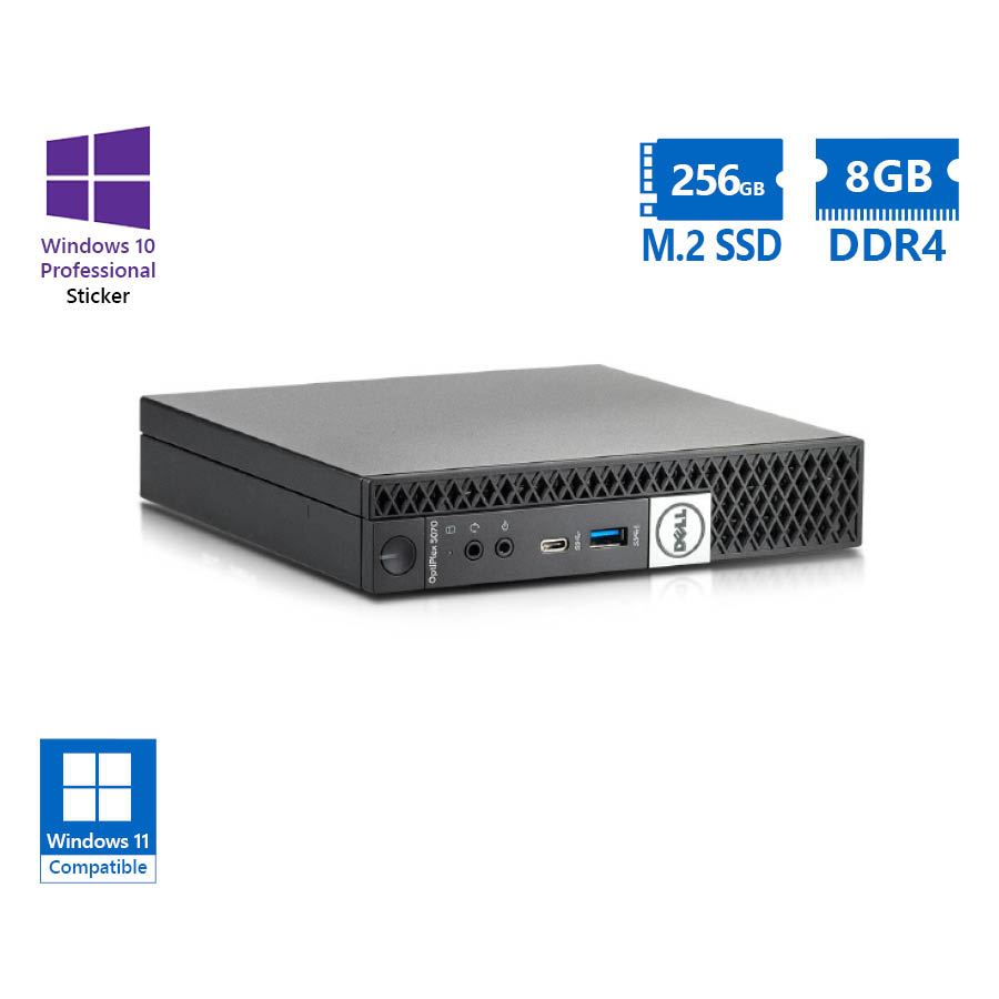 Dell Optiplex 5070 DM i5-9500T/8GB DDR4/256GB M.2 SSD/No ODD/10P Grade A Refurbished PC