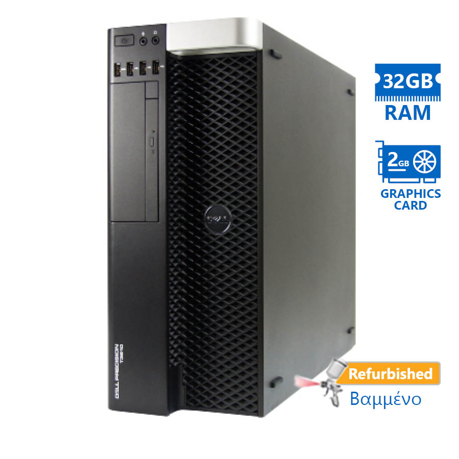 Dell Precision T3610 Tower Xeon E5-1650v2(6-Cores)/32GB DDR3/1TB/Nvidia 2GB/DVD/8P Grade A+ Workstat