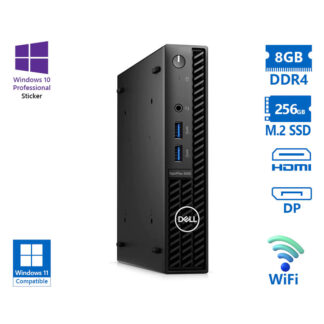 Dell Optiplex 3000 DM WiFi i5-12500T/8GB DDR4/256GB M.2 SSD/No ODD/10P Grade A Refurbished PC