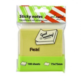 Enlegend Αυτοκόλλητες σημειώσεις 75Χ75, 100φ., πράσινες neon (ENL-SN75-GR)