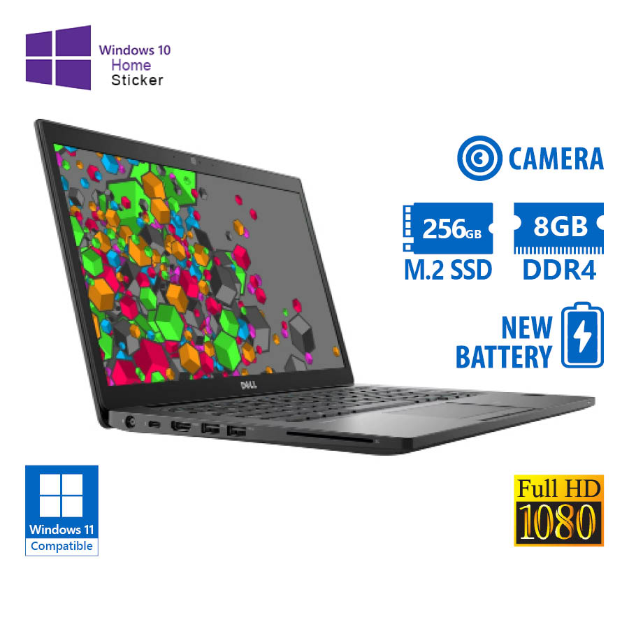 Dell Latitude 7490 i5-8350U/14”FHD/8GB DDR4/256GB M.2 SSD/No ODD/Camera/New Battery/10H Grade A Refu