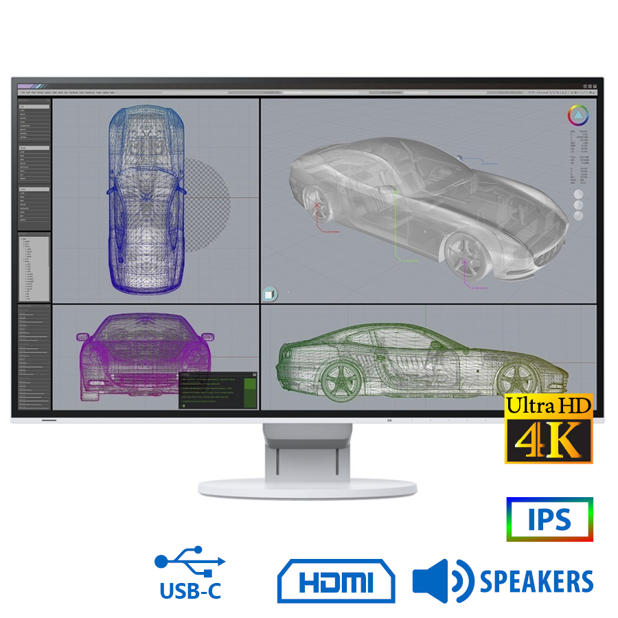 Used (A-) Monitor FlexScan EV2785 IPS/Eizo/27``Ultra HD 4k/3840x2160/Wide/White/w/Speakers/Grade A-/