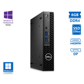 Dell (A-) Optiplex 3000 DM i5-12500T/8GB DDR4/256GB SSD/No ODD/10P Grade A- Refurbished PC
