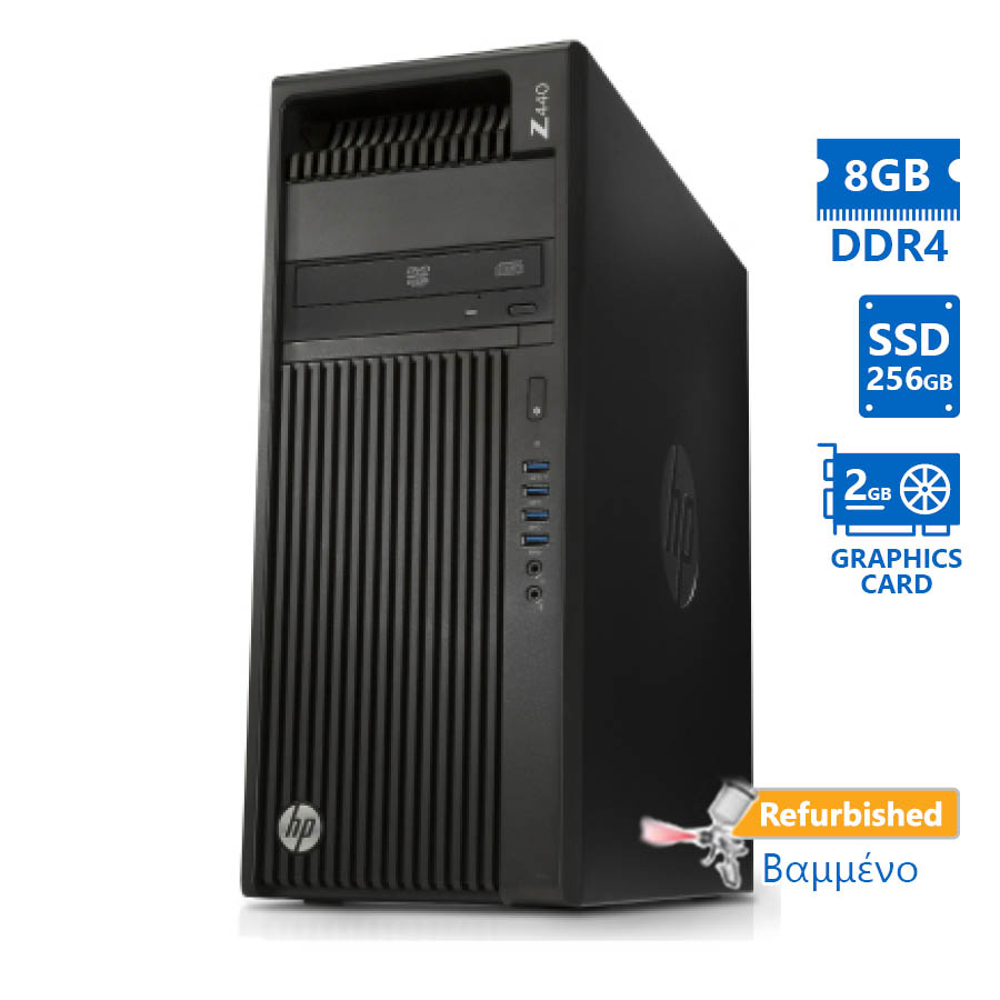 HP Z440 Tower Xeon E5-1620v3(4-Cores)/8GB DDR4/256GB SSD/Nvidia 2GB/DVD/8P Grade A+ Workstation Refu - Image 2