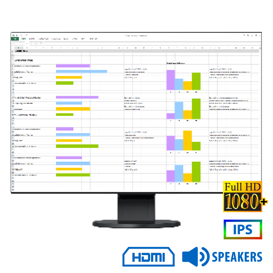 Used (A-) Monitor FlexScan EV2456 IPS LED/Eizo/24``FHD/1920x1200/Wide/Black/w/Sreakers/Grade A-/D-SU - Image 2