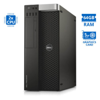 Dell Precision T5600 Tower Xeon 2xE5-2680(8-Cores)/64GB DDR3/1TB/DVD/Nvidia 5GB/7P Grade A Workstati