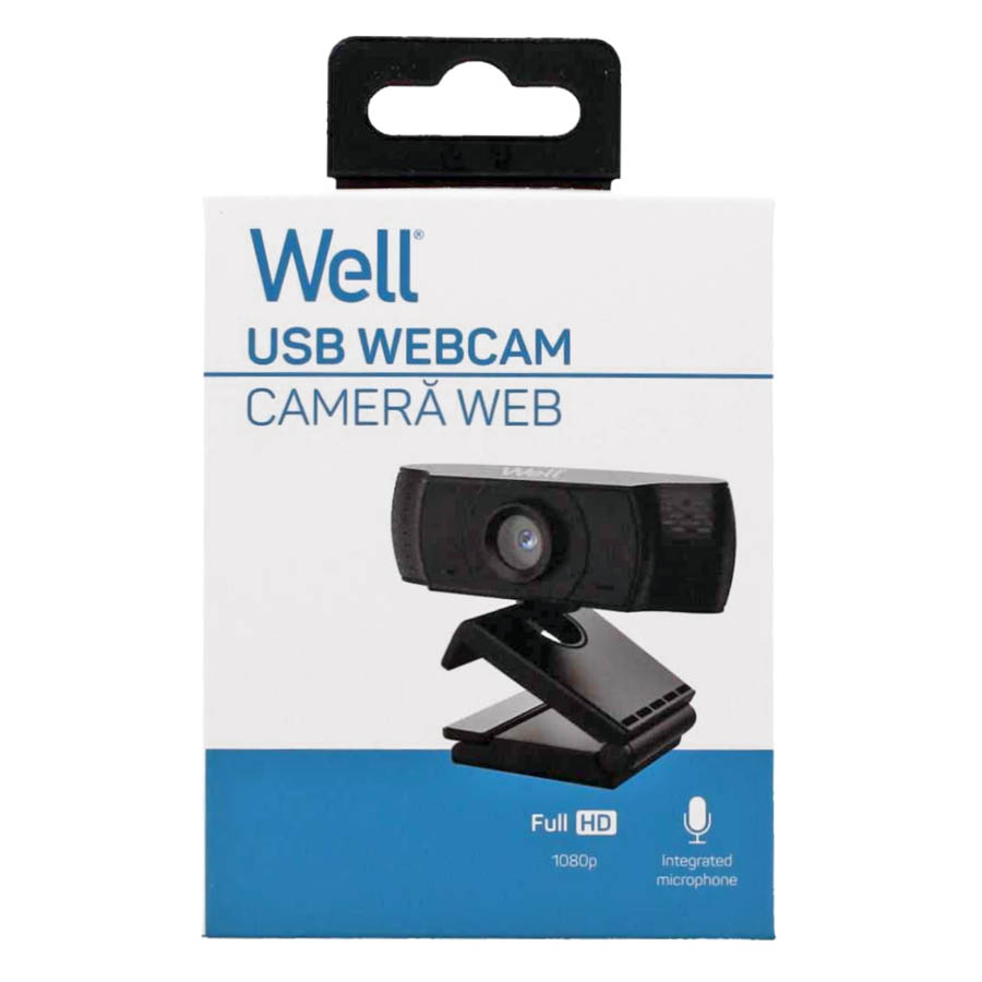 USB Webcam HD w/microphone1080P Well 102BK-WL - Image 5