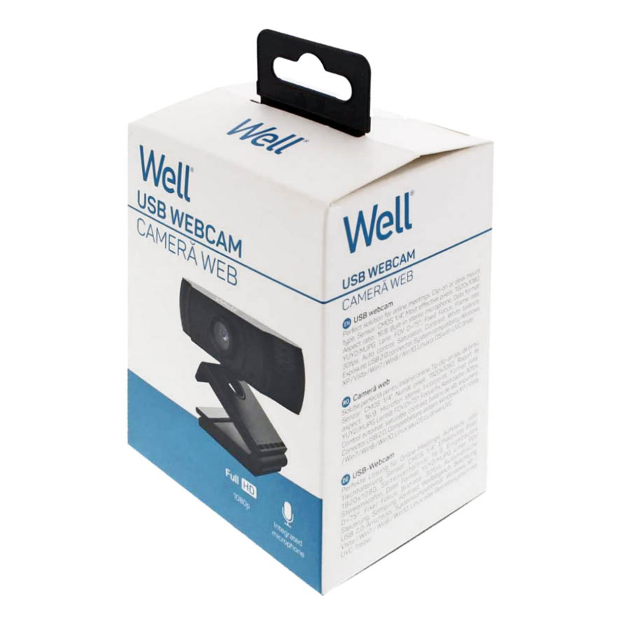 USB Webcam HD w/microphone1080P Well 102BK-WL - Image 6