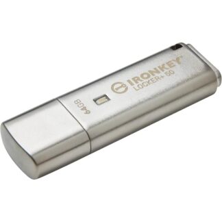 Kingston 64GB IronKey Locker+ 50 AES Encrypted USBtoClou (IKLP50/64GB) (KINIKLP50-64GB)
