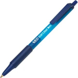 BIC Ballpoint Pen Soft Feel Clic M Blue (837398) (BIC837398)