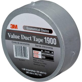 3M Duct Tape Economy 1900 50mmx50m Black (DT272995127) (MMMDT272995127)