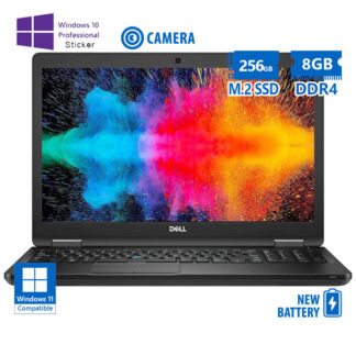Dell (A-) Latitude 5590 i7-8650U/15.6``/8GB DDR4/256GB M.2 SSD/No ODD/Camera/New Battery/10P Grade A