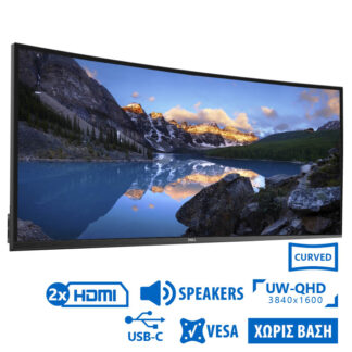 Used Monitor UltraSharp U3818DW Curved/Dell/38``UW-QHD/3840x1600/No Stand/Black/w/Speakers/DP & 2xHD