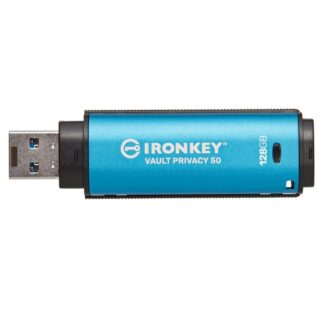 Kingston 128GB IronKey Vault Privacy 50 AES-256 FIPS-19 (IKVP50/128GB) (KINIKVP50-128GB)