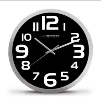 Esperanza Wall Clock Zurich Black (EHC013K) (ESPEHC013K)