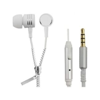 Esperanza Stereo Earphones Zipper With Microphone White (EH161W) (ESPEH161W)