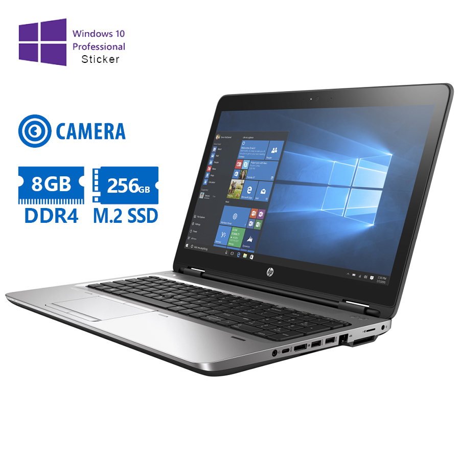 HP ProBook 650 G3 i5-7200U/15.6``/8GB DDR4/256GB M.2 SSD/DVD/Camera/10P Grade A Refurbished Laptop - Image 2