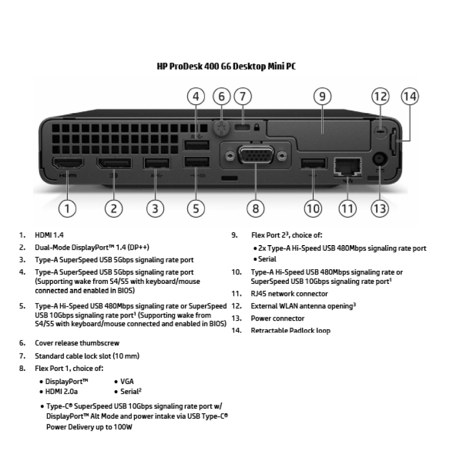 HP ProDesk 400G6 DM WiFi i5-10500T/8GB DDR4/256GB M.2 SSD/No ODD/10P Grade A Refurbished PC - Image 5