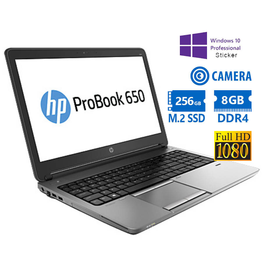 HP ProBook 650 G2 i5-6200U/15.6``FHD/8GB DDR4/256GB M.2 SSD/DVD/Camera/10P Grade A Refurbished Lapto - Image 2