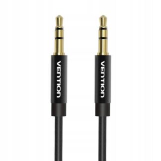 VENTION Fabric Braided 3.5mm Male to Male Audio Cable 0.5M Black Metal Type (BAGBD) (VENBAGBD)