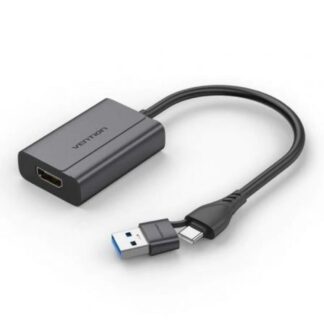 VENTION USB-C + USB-A to HDMI Adapter 0.15M Gray Aluminium Alloy Type (ACYHB) (VENACYHB)
