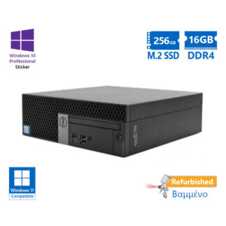 Dell 7060 WiFi i5-8500/16GB DDR4/256GB M.2 SSD/No ODD/10P Grade A+ Refurbished PC