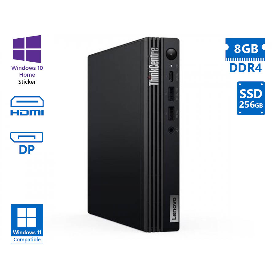 Lenovo ThinkCentre M70q Tiny i5-10400T/8GB DDR4/256GB SSD/No ODD/10H Grade A Refurbished PC