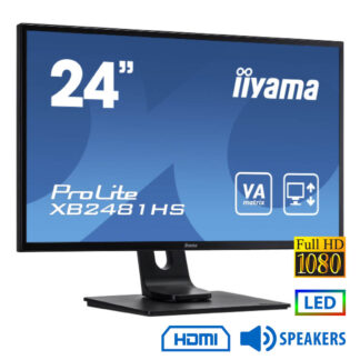 Used Monitor ProLite XB2481HS LED/Iiyama/24``FHD/1920x1080/Black/w/Speakers/D-SUB & DVI-D & HDMI