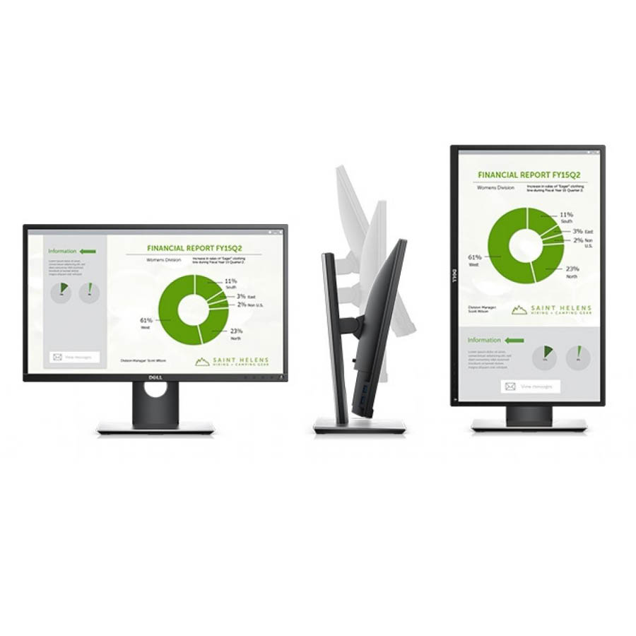 Used Monitor P2419HC LED/Dell/24``FHD/1920x1080/Wide/Black/2xDP & HDMI & USB Hub - Image 4