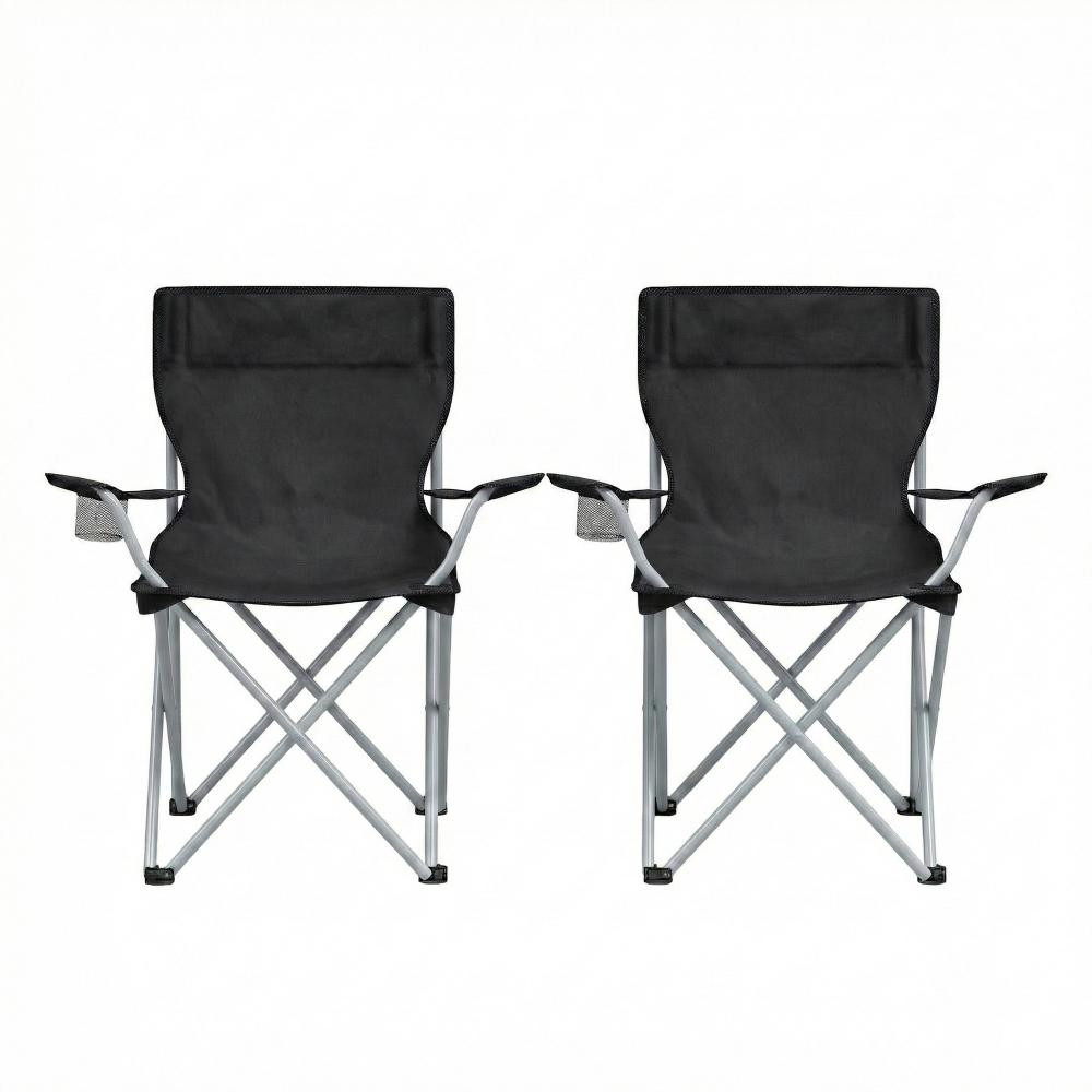 Songmics Camping Chair Set of 2 Black 84x52x81cm (GCB01BK) (SNGGCB01BK)