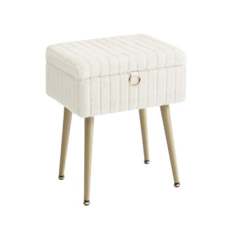 Songmics σκαμπό - τουαλέτας λευκό (cream white)  (LOM505WZ02) (SNGLOM505WZ02)