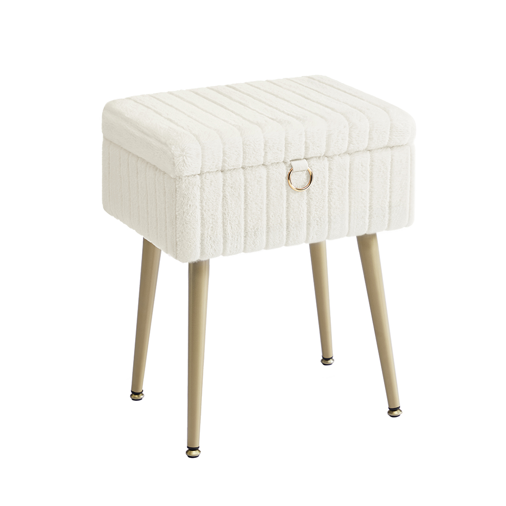 Songmics σκαμπό - τουαλέτας λευκό (cream white) (LOM505WZ02) (SNGLOM505WZ02)
