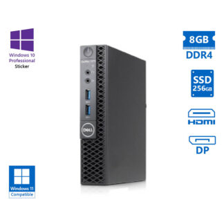 Dell Optiplex 3070 DM i5-9500T/8GB DDR4/256GB SSD/No ODD/10P Grade A Refurbished PC