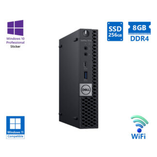 Dell Optiplex 7070 DM WiFi i5-9500T/8GB DDR4/256GB SSD/No ODD/10P Grade A Refurbished PC